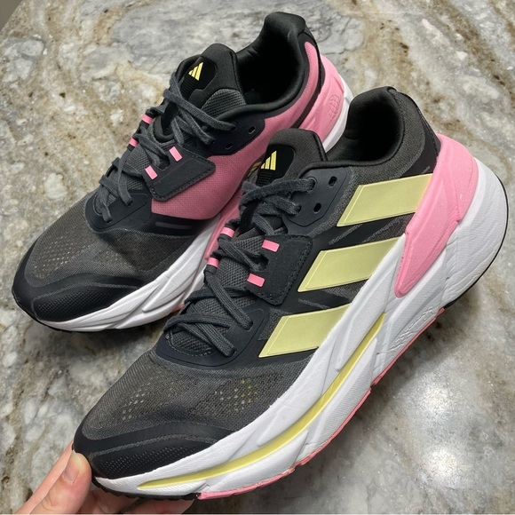 adidas Adistar CS Running  Performance Shoes Greyfive/Almostyellow/Beampink W 11 - Picture 3 of 13
